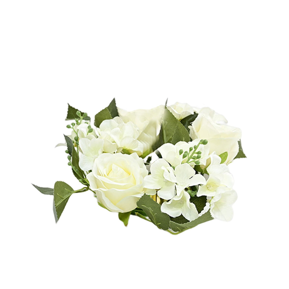 Simulated Pendant, Artificial Flowers Promotion, Simulation Rose Wreath 20Cm Candlestick Wreath Christmas Decoration Window Prop Table Wedding Decoration Flowers E A