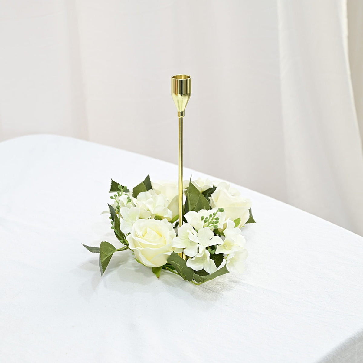 Simulated Pendant, Artificial Flowers Promotion, Simulation Rose Wreath 20Cm Candlestick Wreath Christmas Decoration Window Prop Table Wedding Decoration Flowers E A