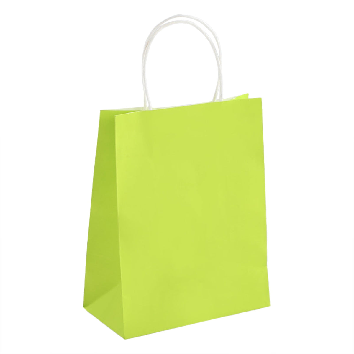 4 Pcs Kraft Paper Gift Bags with Handles, Colorful Shopping Bags for Party and Storage, Green