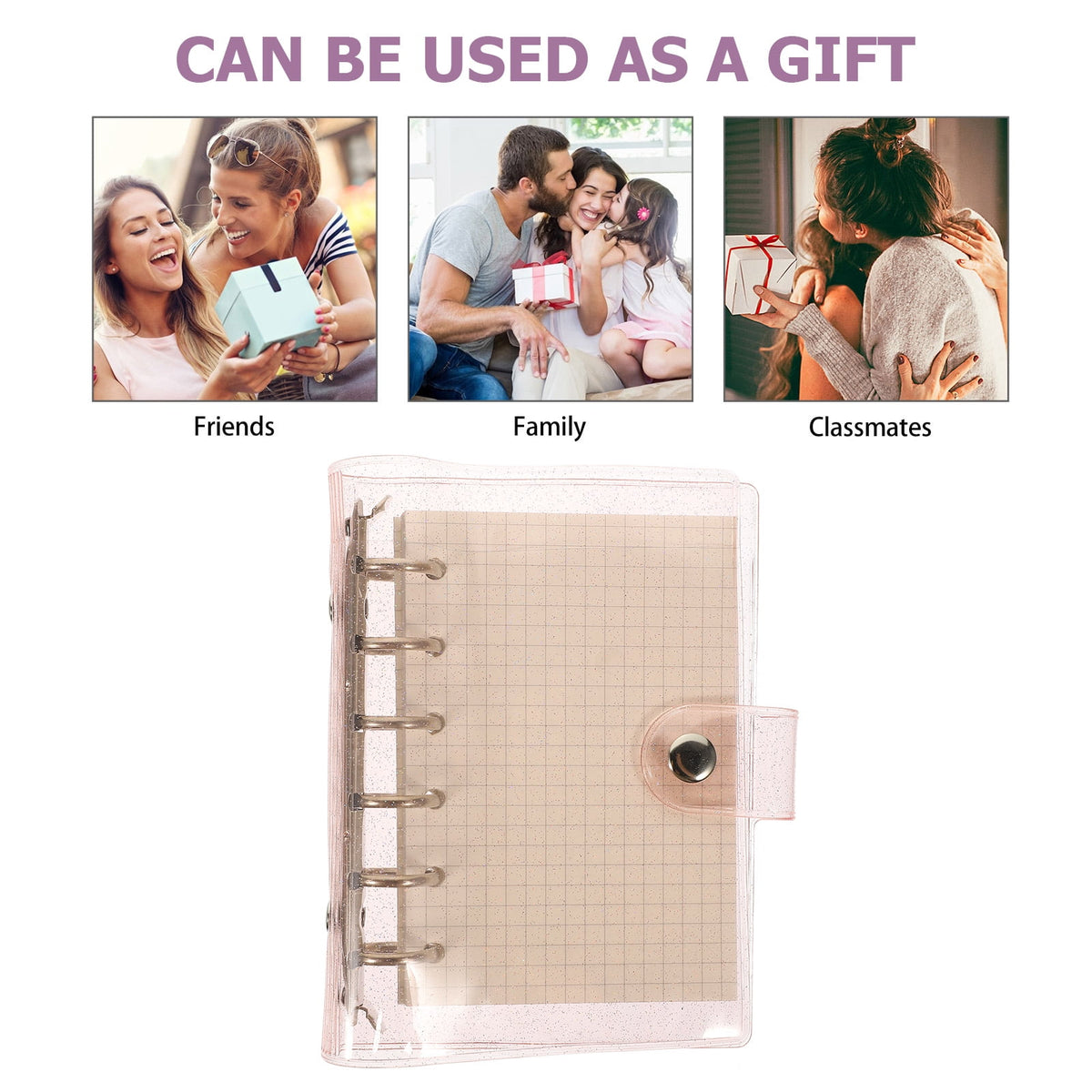 Worgeous Pink Small Notepad with PVC Material for Office Use Lightweight Compact Size 4.5 x 3 Inches
