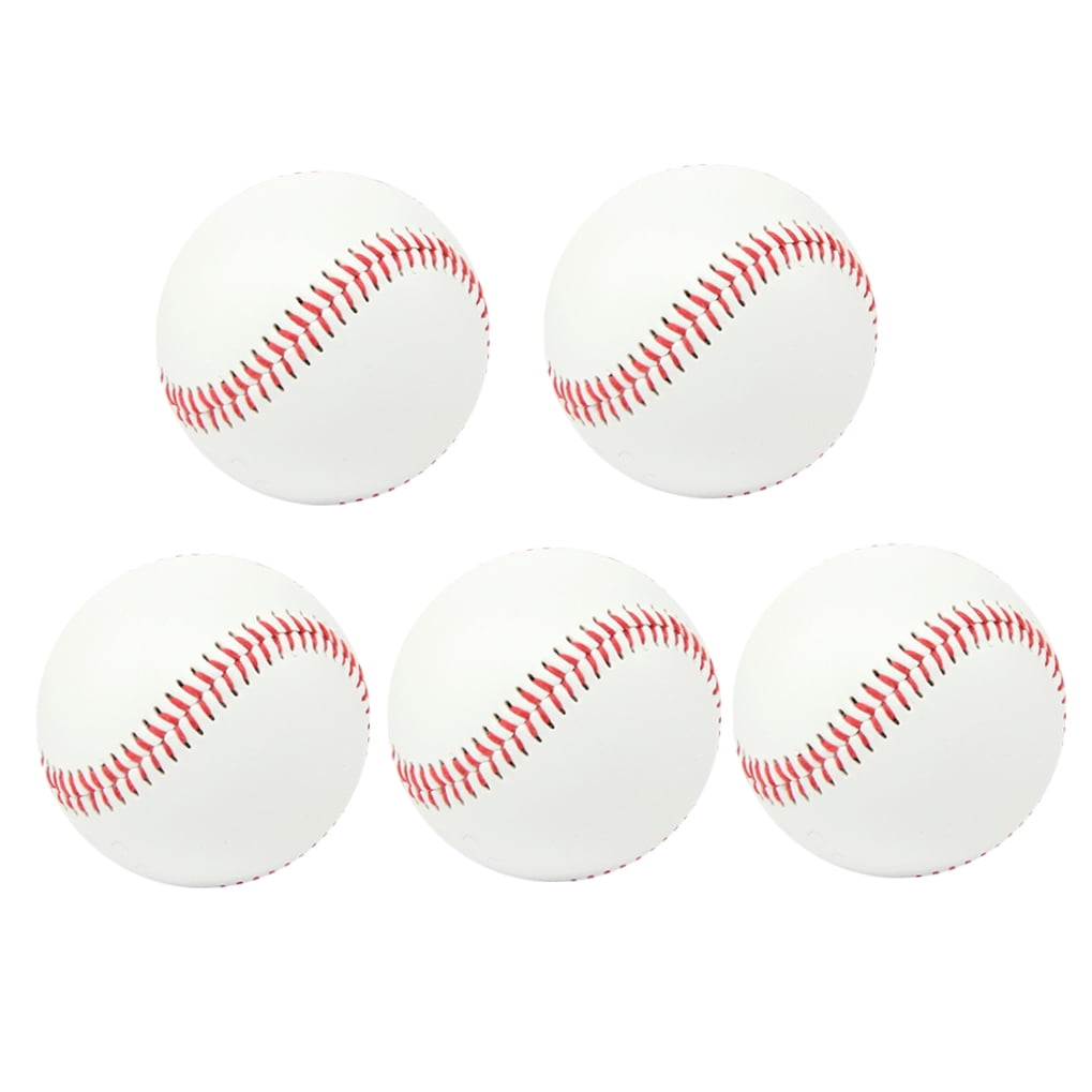 Exercise Baseball Training Balls Rubber 5 Pcs Indoor and Outdoor Practice
