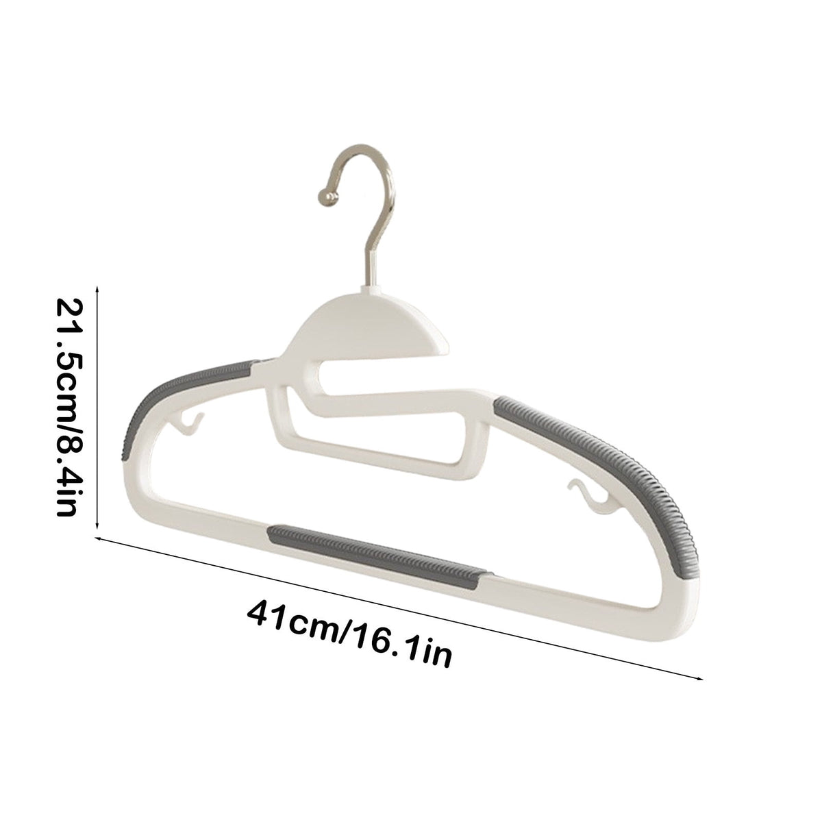 Clothes Hangers Plastic, Sweater Hanger with 360° Swivel Hook, No Slip Hangers Wind Proof, Hanger Space-Saving, No Shoulder Bump Hangers Gray