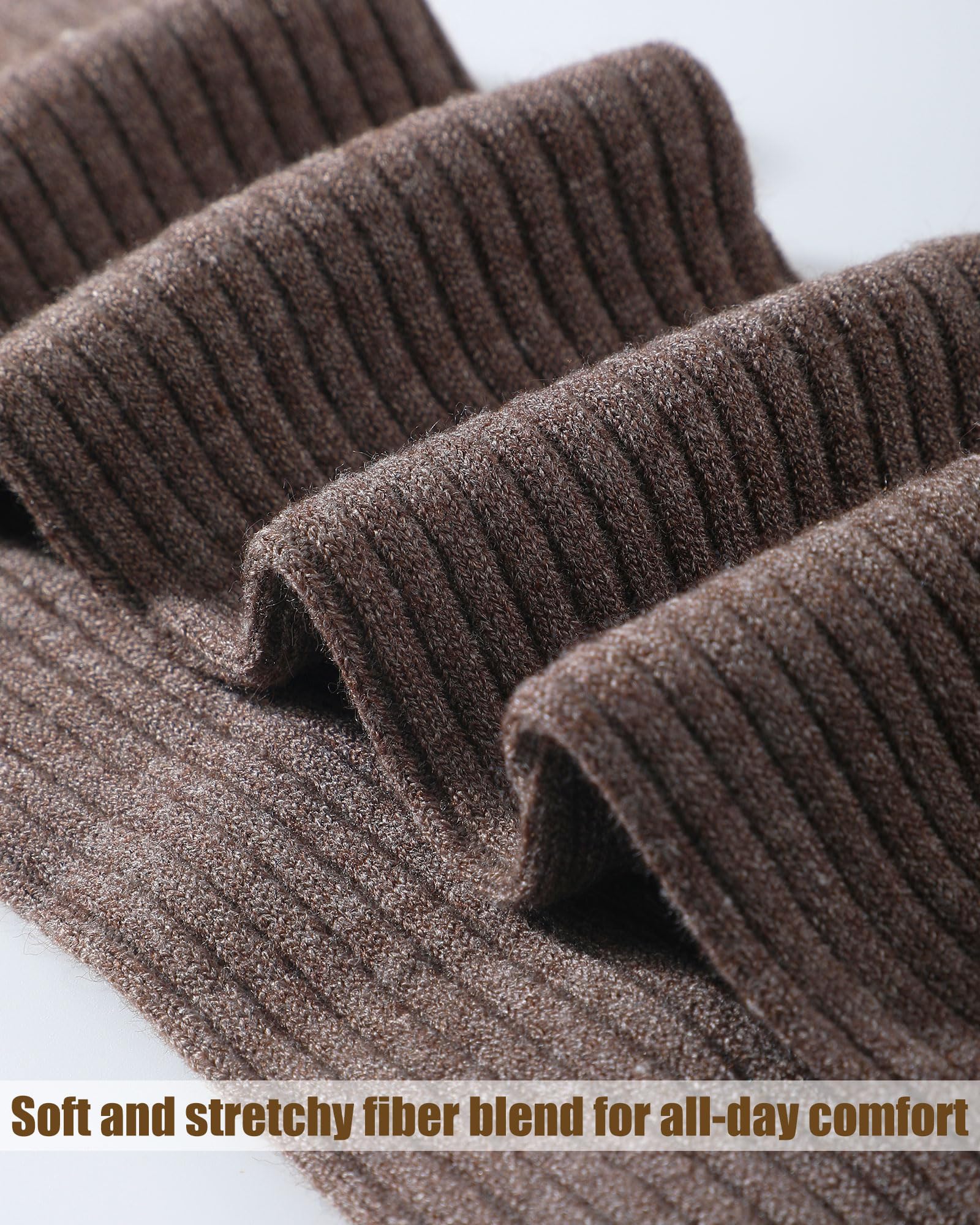Knee Socks Women - Long Socks - Slouch Socks - Ribbed Socks - Drop-Down Socks - Winter Socks - Cotton - Leg Warmer Effect - High Socks - Warm House Socks - Women's Stockings - Ribbed Socks - Casual - Retro - Multicolor - 5 Pairs