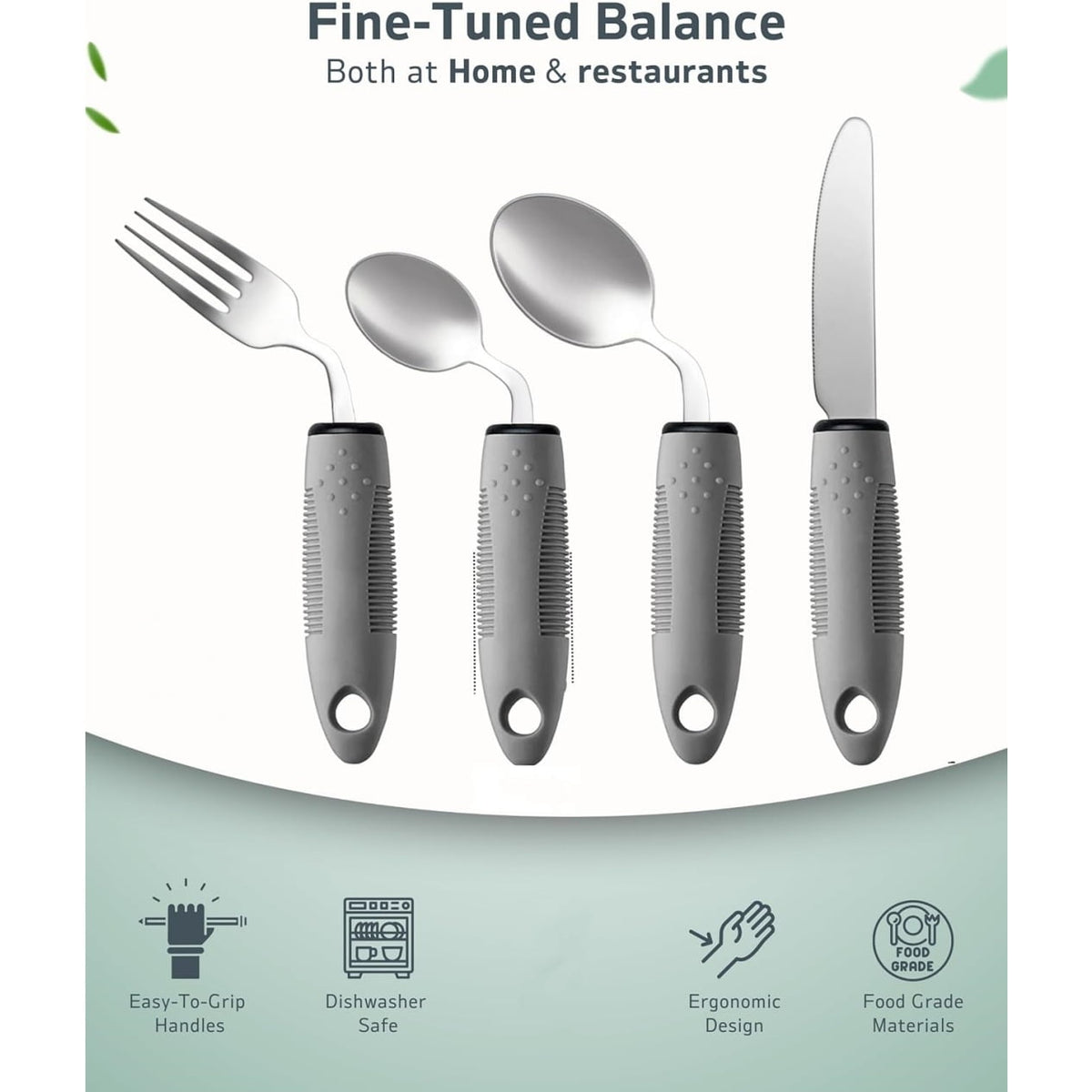 Special Supplies Adaptive Utensils,Parkinsons Utensils for Tremors and Parkinsons Patients,Easy Grip Weighted Silverware for Hand Tremors