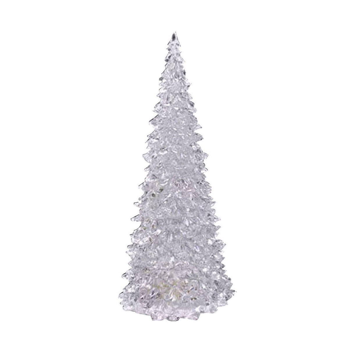 8.6" Acrylic Christmas Tree Lamp, 7 Colors Changing Light, Colorful Acrylic Light Up Tree, LED Night Light Xmas Table Decoration for Home Party Holiday Birthday Indoor B