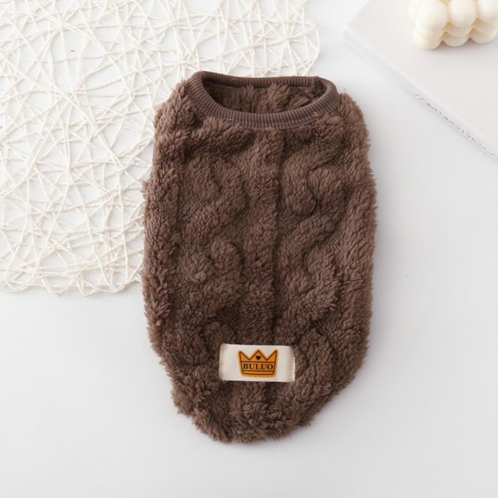 Cat Sweaters Kitty Sweater for Cats Knitwear,Small Dogs Kitten Clothes Male and Female,High Stretch,Soft,Warm Dog Clothes for Small Dog and Cat Winter L Brown