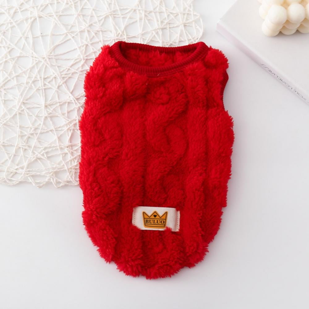 Cat Sweaters Kitty Sweater for Cats Knitwear,Small Dogs Kitten Clothes Male and Female,High Stretch,Soft,Warm Dog Clothes for Small Dog and Cat Winter S Red