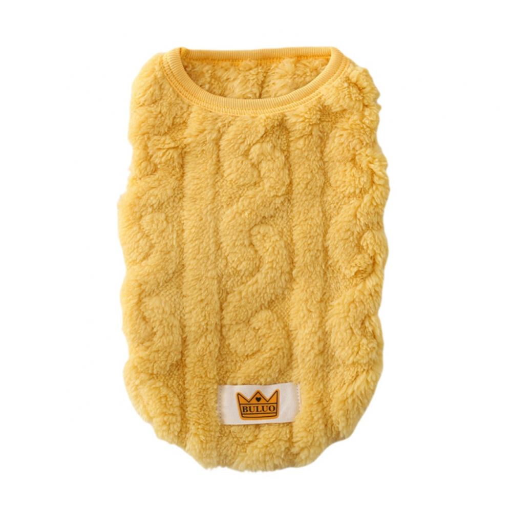 Cat Sweaters Kitty Sweater for Cats Knitwear,Small Dogs Kitten Clothes Male and Female,High Stretch,Soft,Warm Dog Clothes for Small Dog and Cat Winter M Yellow