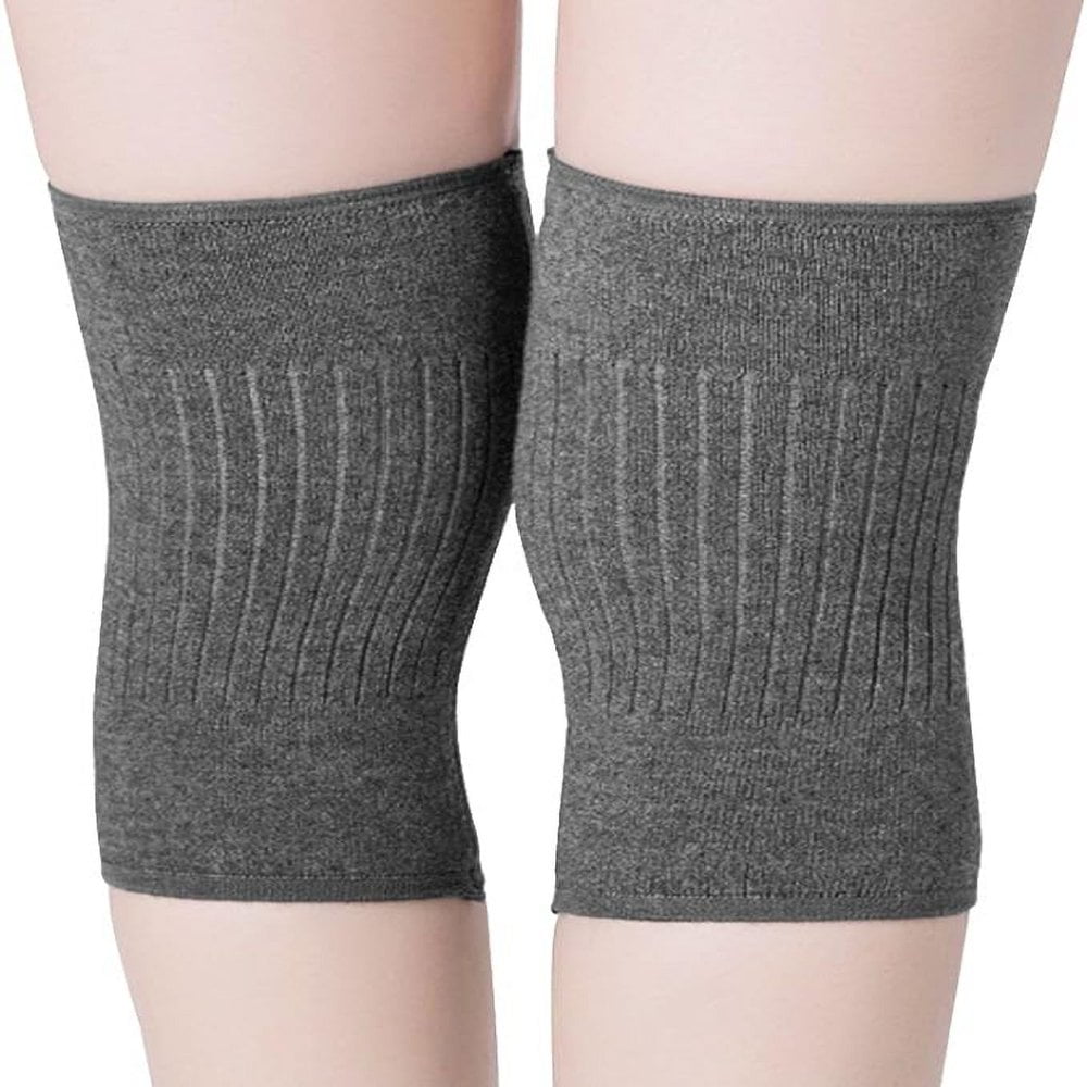 KEINXS Men Women Cashmere Knee Braces Supports Leg Warmer Winter Warm Thermal Wool Cycling Ski Running Knee Brace Pad Thicken Knee Pads Sleeve Knee Warmers 1 Pair(Free Size) Free Size none