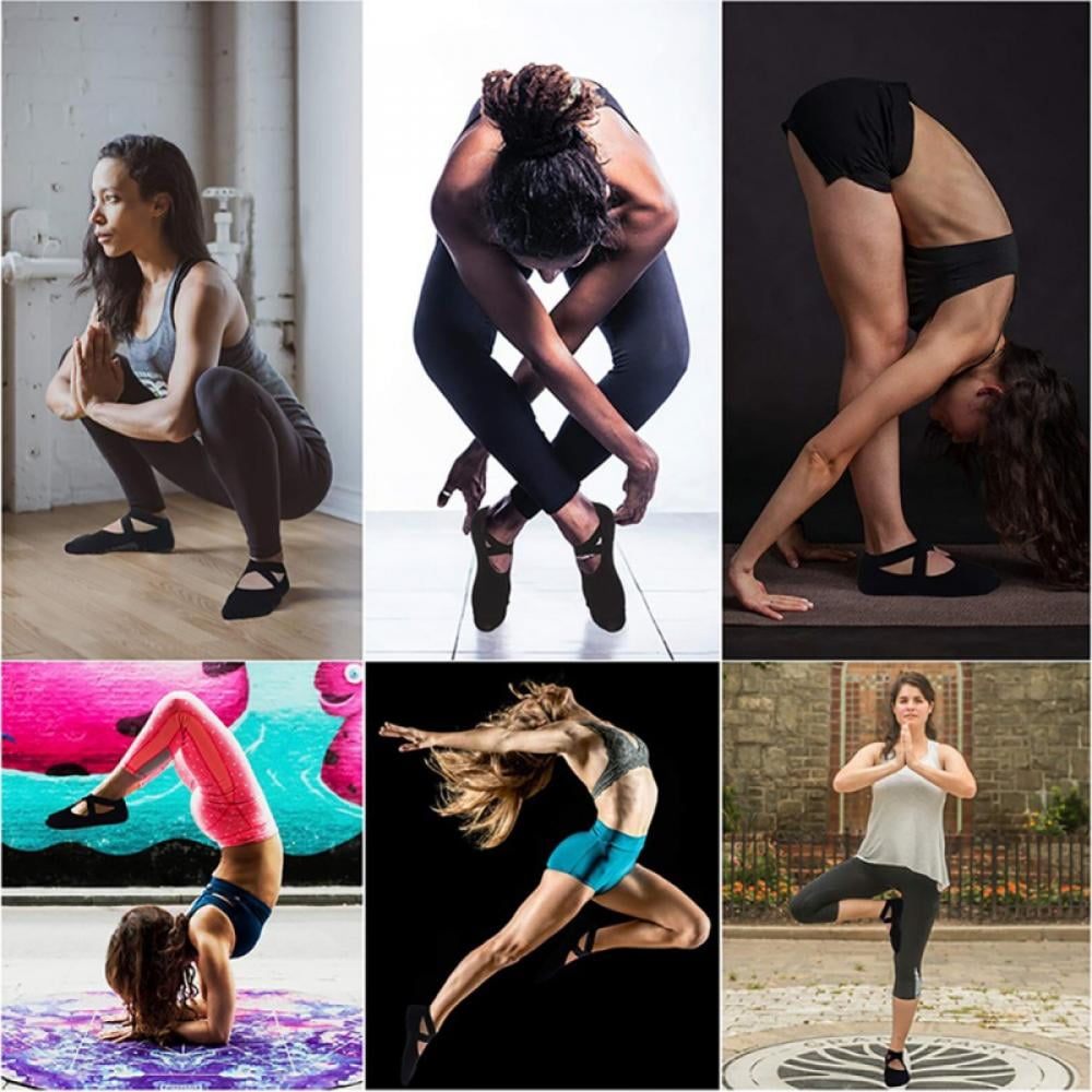 1pc Yoga Socks for Women Non Slip Socks Slipper Socks for Pilates, Ballet, Dance, Yoga Socks with Grips for Women Black
