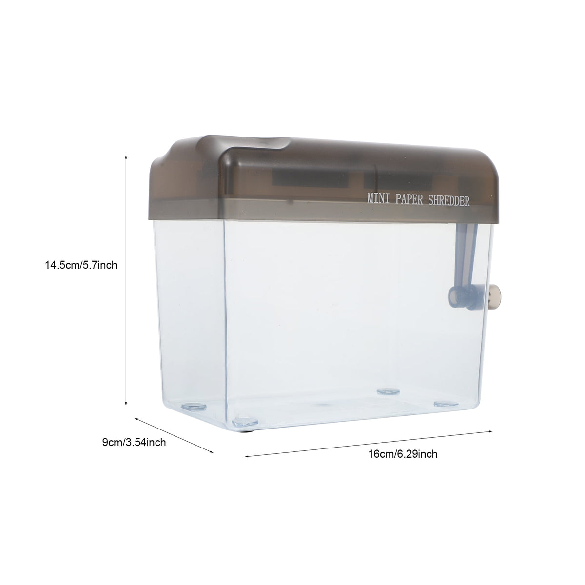 1 Piece Manual Paper Shredder, Mini Hand Crank Desktop Document Cutter for Home Office, Blue