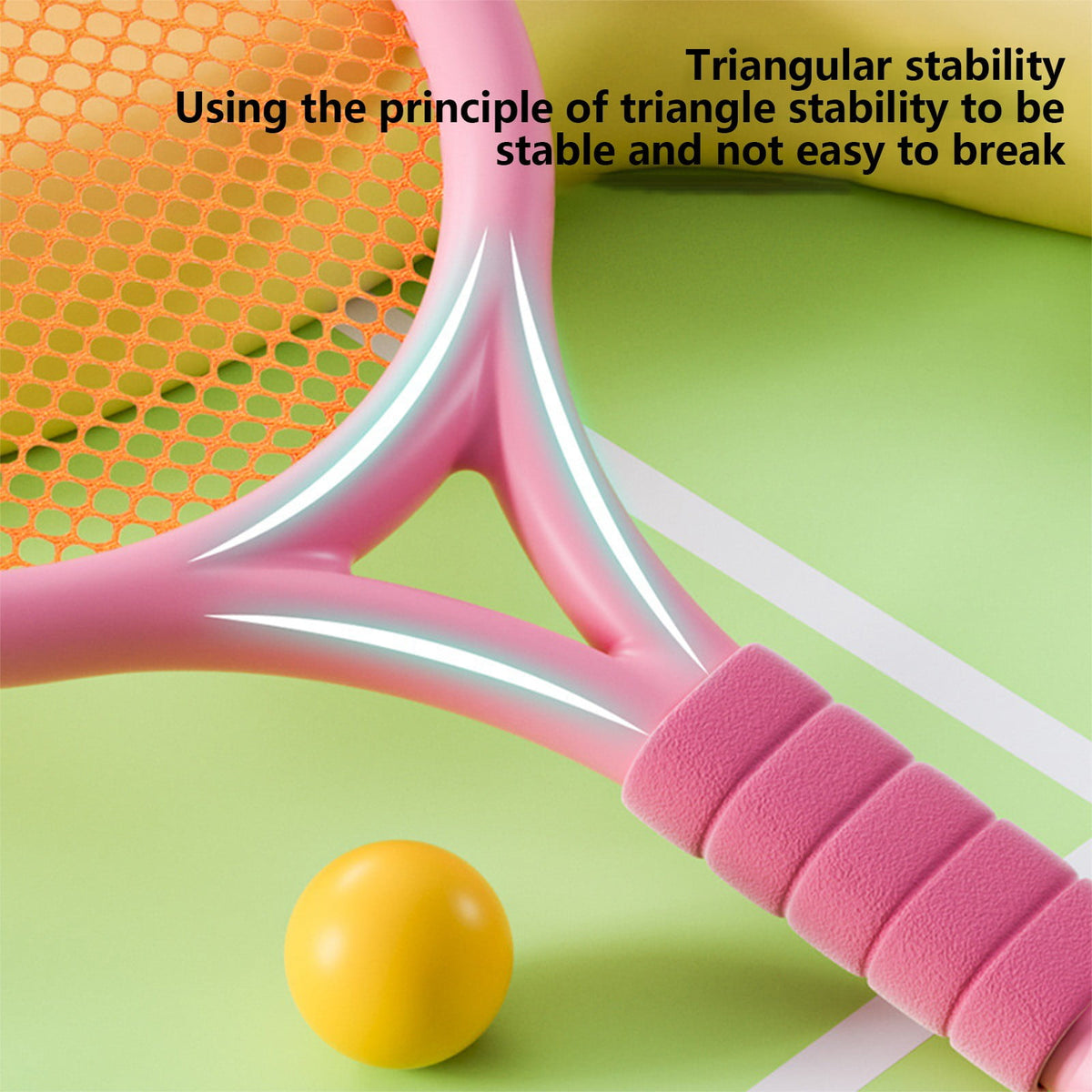 Kids Badminton & Tennis Set - Racket Family Sports Gift with Balls， Lightweight Beginner Gear for Ages 6-12, Indoor/Outdoor Play Red 1