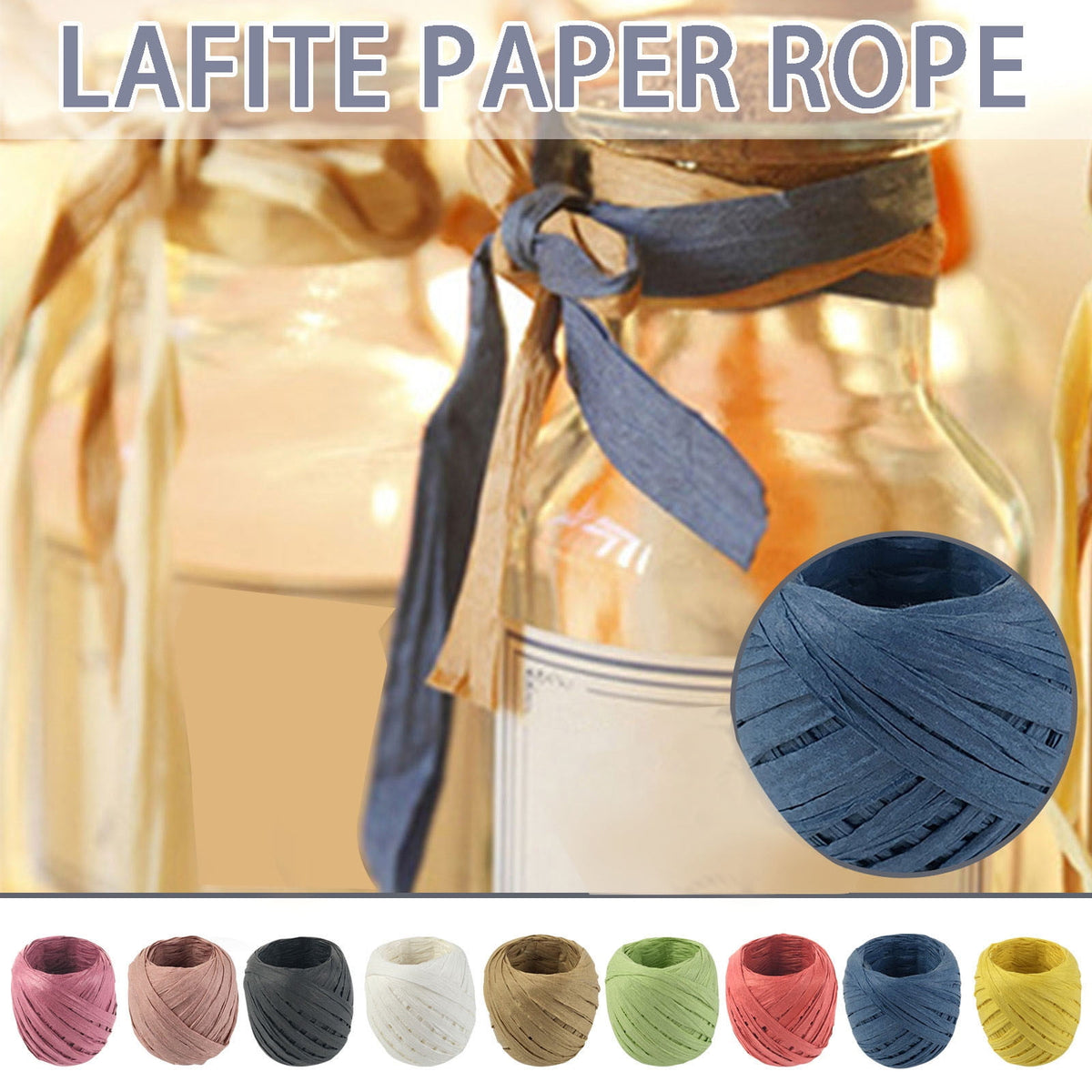 Raffia Ribbon, 787 inches Raffia Ribbon for Gift Wrapping, Raffia Yarn for Crocheting, Raffia Paper Ribbons for Craft, Packing Paper Twine Ribbon 1/5 Inch Width Pink