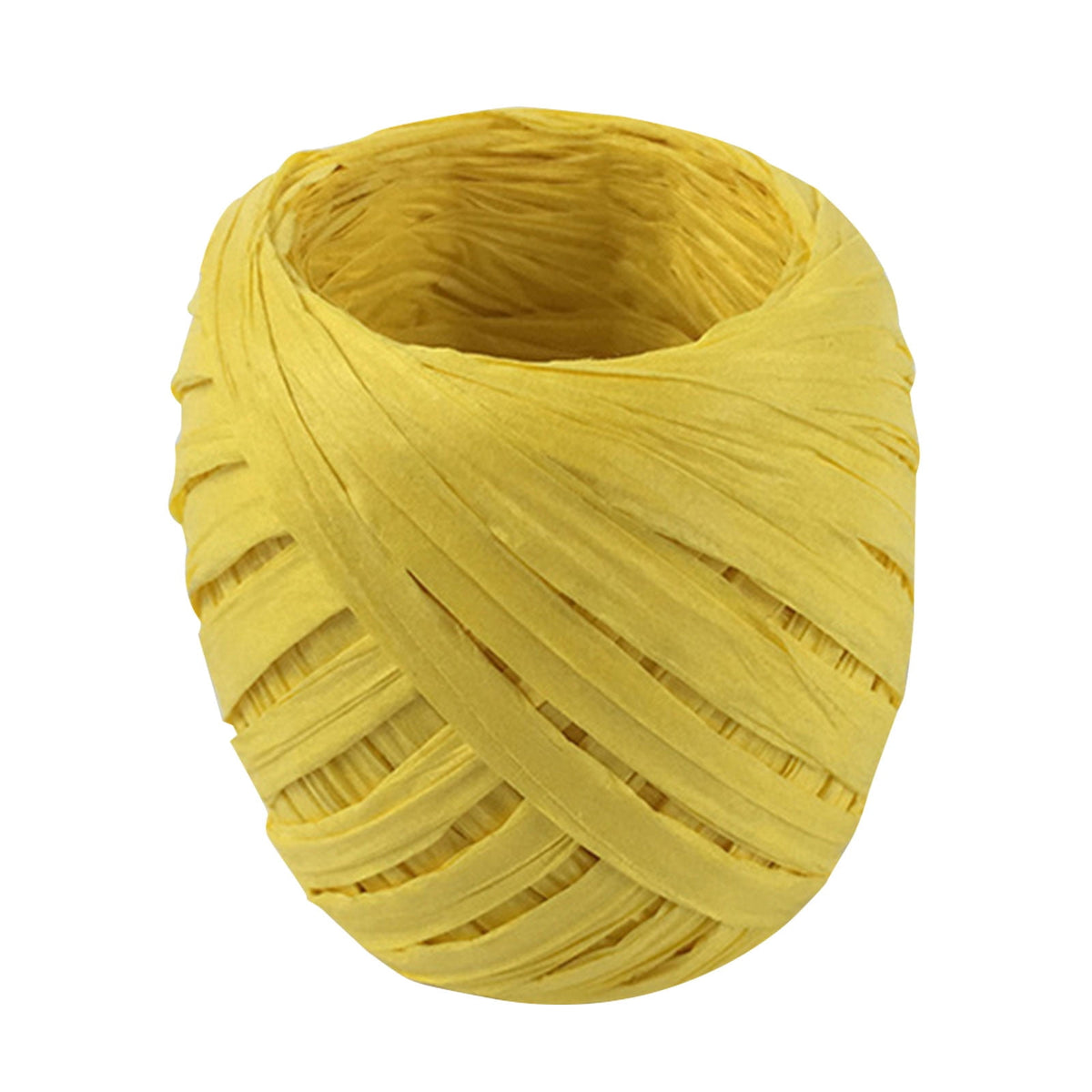 Raffia Ribbon, 787 inches Raffia Ribbon for Gift Wrapping, Raffia Yarn for Crocheting, Raffia Paper Ribbons for Craft, Packing Paper Twine Ribbon 1/5 Inch Width Yellow
