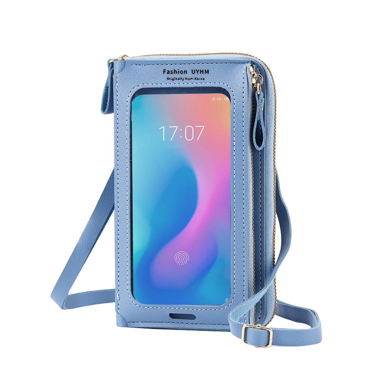 CrossBody Bags with Touchscreen Cell Phone Purse Window Zipper Pocket, Phone Bag for Women, Small Travel Wallet 3.9×7.9 in Pink