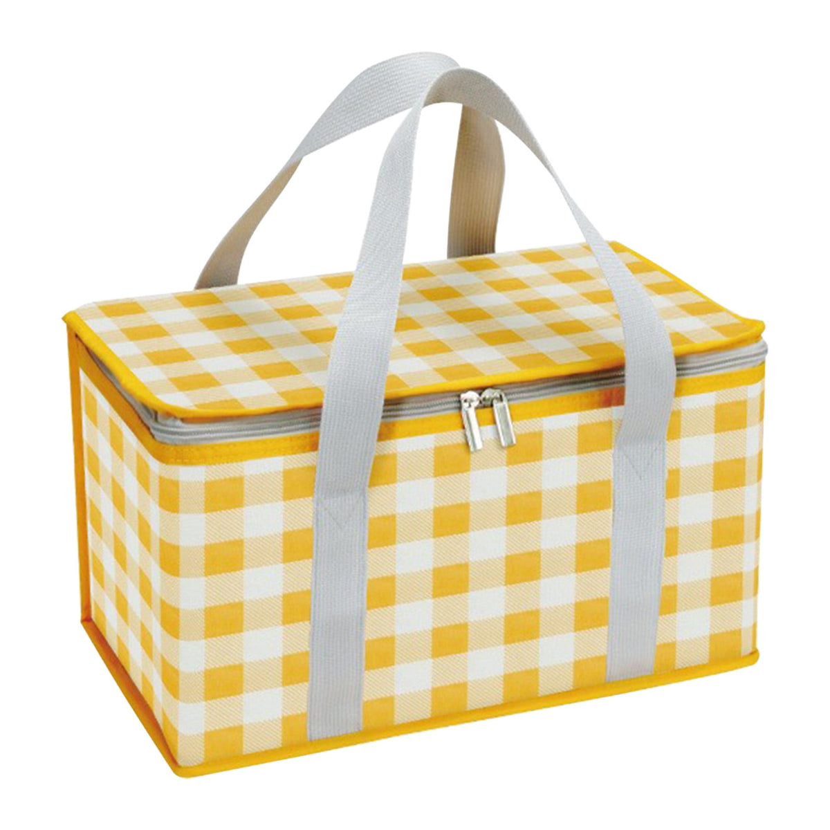 Large Picnic Basket Shopping Basket Camping Picnic Basket Travel Picnic Bag Portable Bento Bag Thermal Insulation Bag Yellow