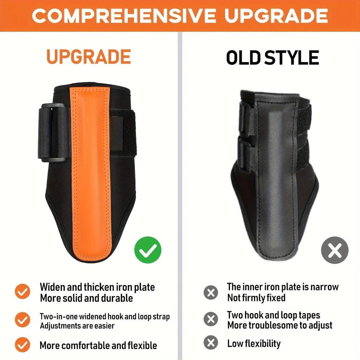 Golf Swing Training Kit with Wrist Stabilizer & Arm Support Band - Improve Posture, Accuracy & Power for Men Women Golfers orange