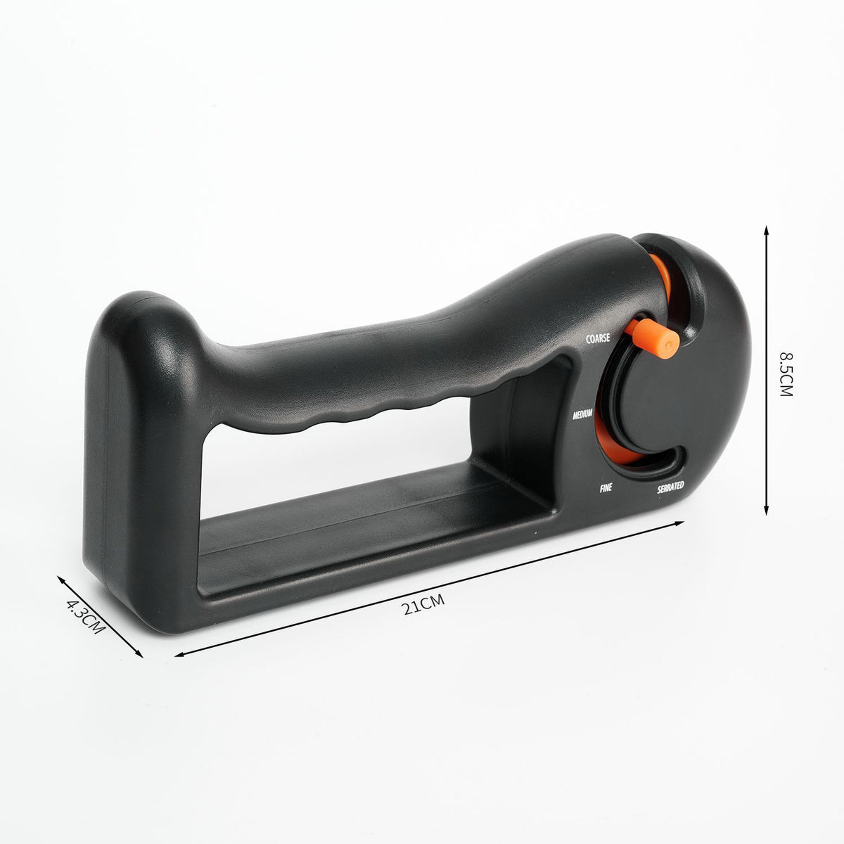 Orange 4-Stage Knife Sharpener & Serrated Knife Sharpener– Repairs, Sharpens & Polishes Blades with Ergonomic Non-Slip Grip