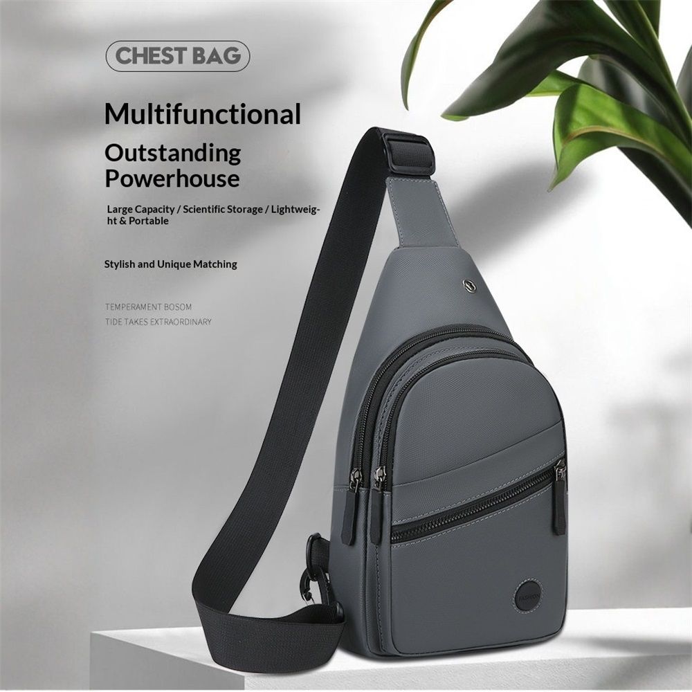 Sling Bag For Women Faux Leather Small Casual Daypack Backpack Fanny Pack Crossbody Chest Bags Purse（gray）