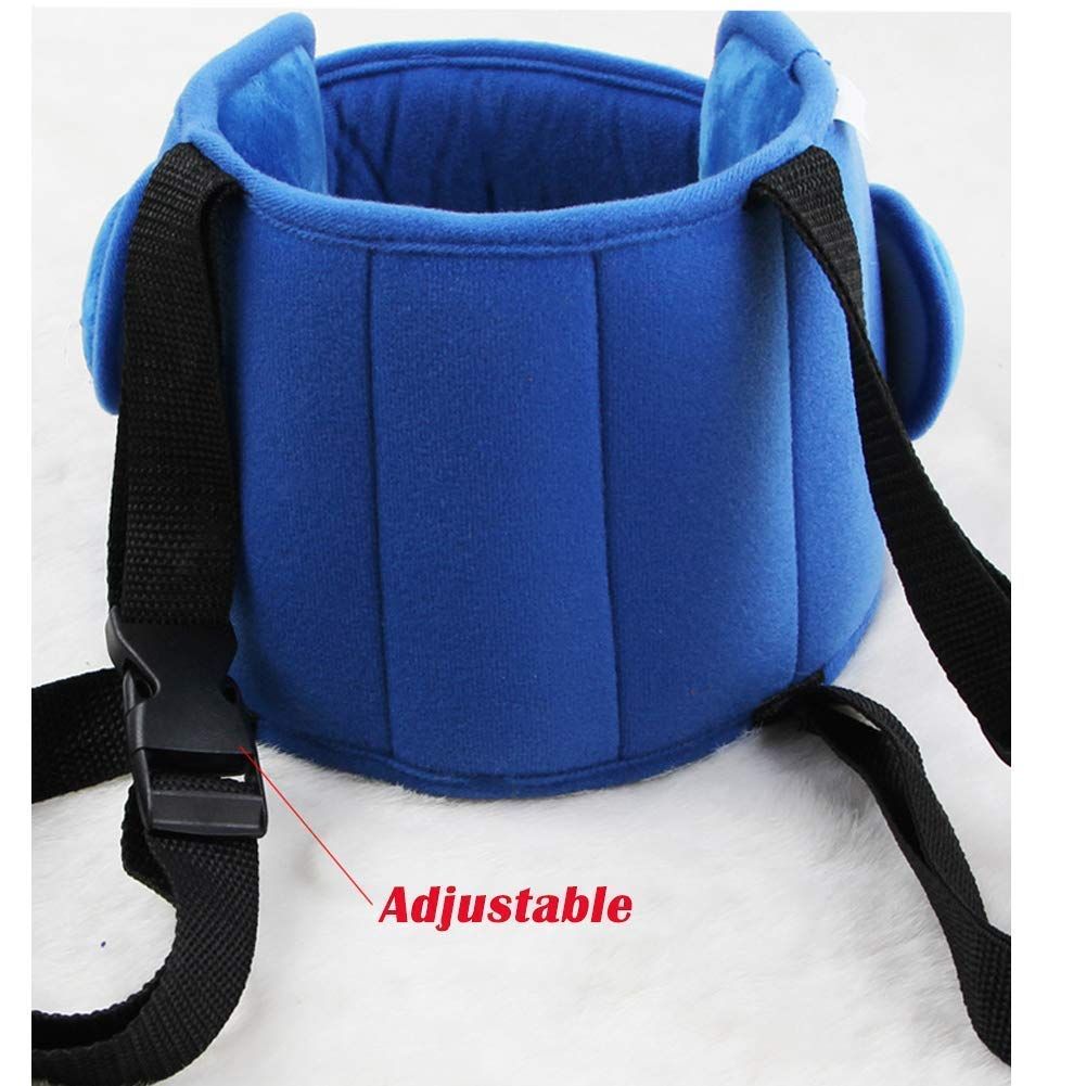 Baby car seat head support, car seat baby stroller baby head support, safety car seat neck pressure reducing head pillow, baby sleeping sling (blue)