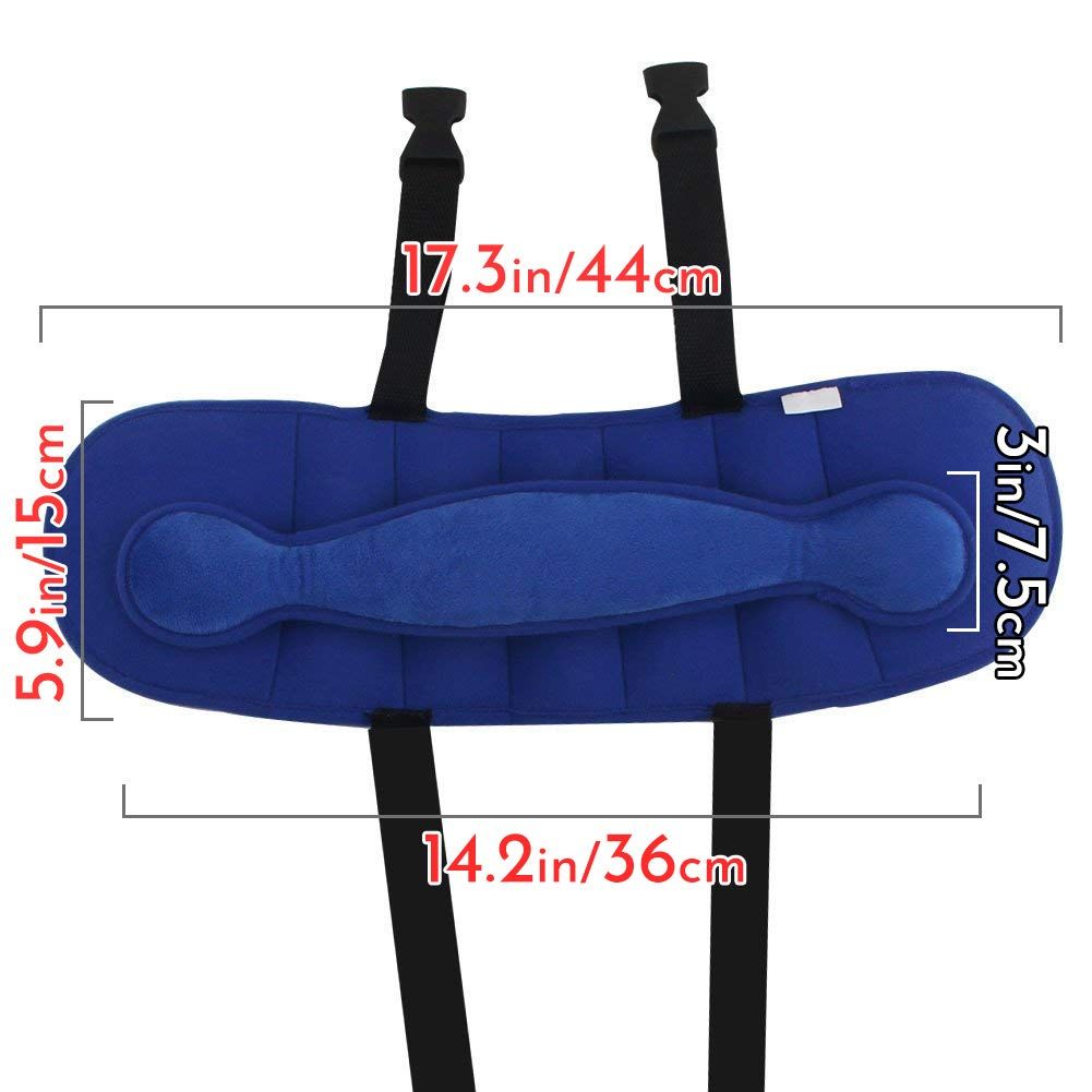 Baby car seat head support, car seat baby stroller baby head support, safety car seat neck pressure reducing head pillow, baby sleeping sling (blue)
