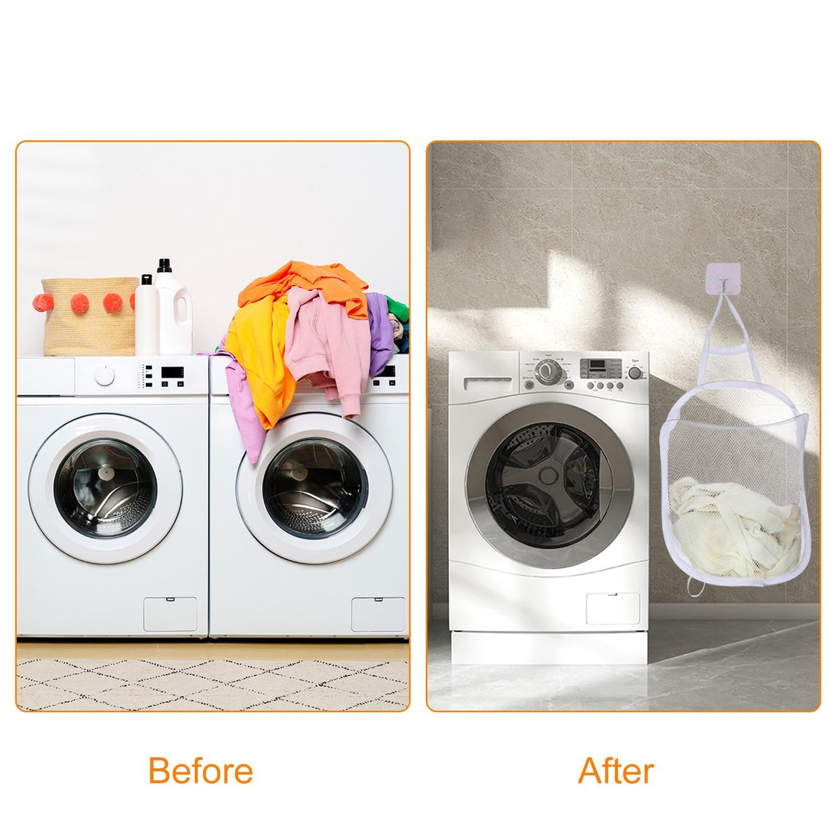 3 pack Mesh Collapsible Small Wall Laundry Baskets，Hanging Laundry Hamper，for Hotel, University Dormitory Use