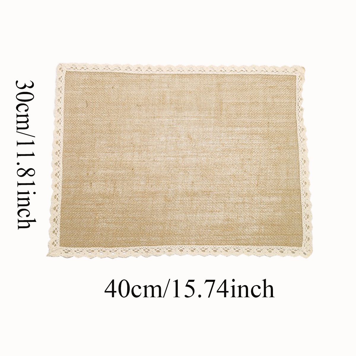 Placemats and Lace Jute Rustic Farmhouse Table Mats Table Decor & One of Life's Little Home Luxuries for Special Occasions, Parties, Weddings, BBQ's, Holidays (Set of 6)