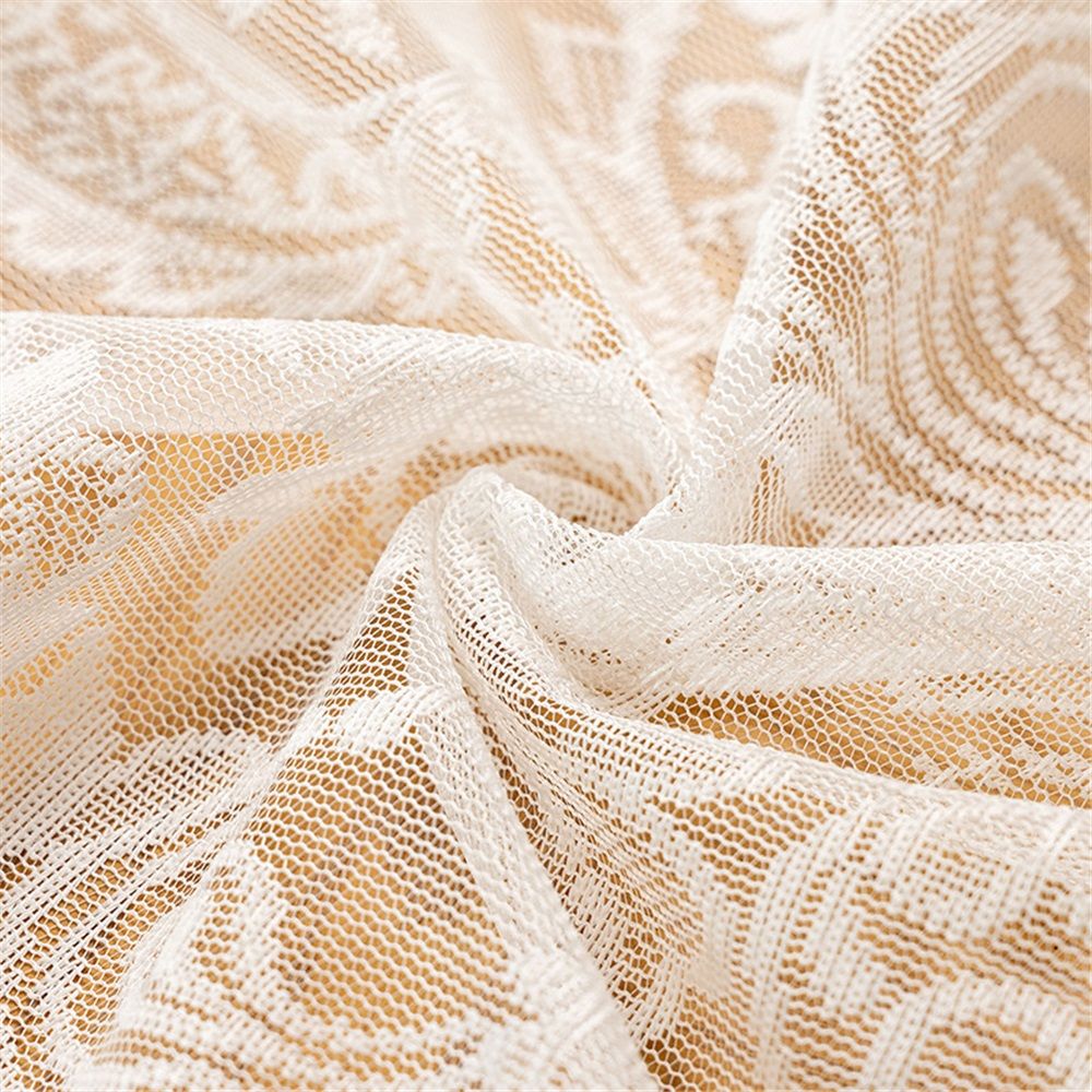 White Lace Tablecloth 70*150cm Rectangle Phoenix Tail Flower Embroidered Wedding Table Cloths for Outdoor Party Reception, Dinner Party, Baby Shower,
