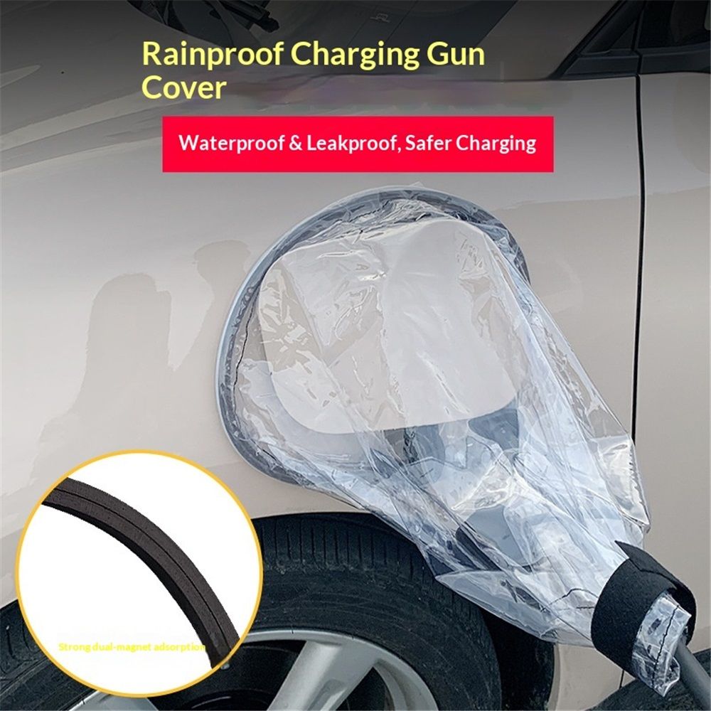 EV Charger Cover, Waterproof EV Charging Port Cover Outdoor, Double-Sided, Rain Snow Sun UV All Weather Protection, Magnetic Electric Car Charger Plug Cover
