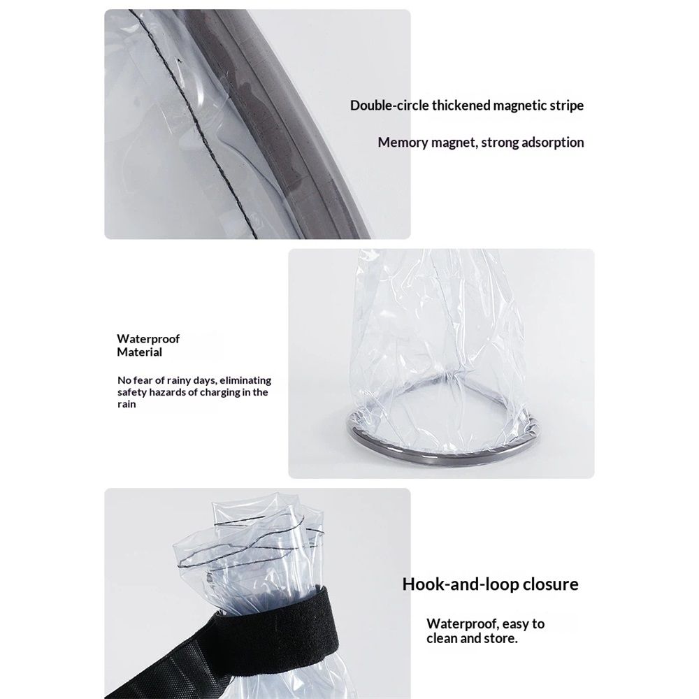 EV Charger Cover, Waterproof EV Charging Port Cover Outdoor, Double-Sided, Rain Snow Sun UV All Weather Protection, Magnetic Electric Car Charger Plug Cover