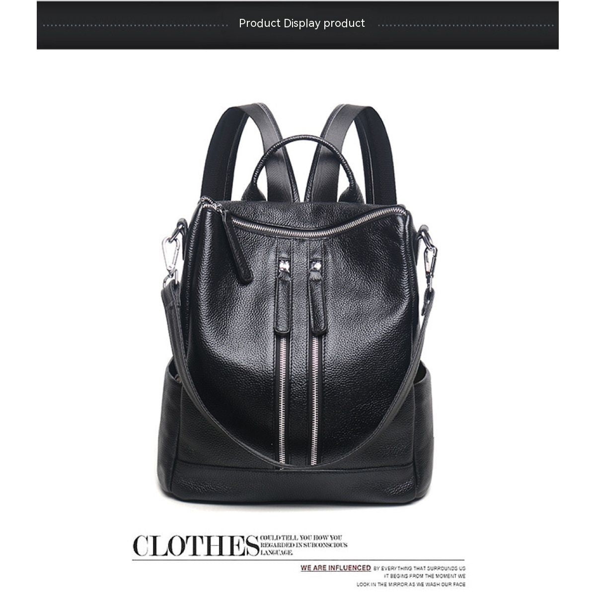 Convertible Leather Backpack Purse For Women Large Fashion Designer Ladies Shoulder Bag Travel Bag for work, life, travel