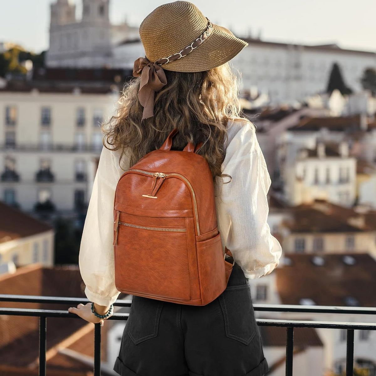 Women Backpack PU Leather Mini Backpack Purse Casual Shoulder Bag Fashion Ladies Daypacks Travel Backpack