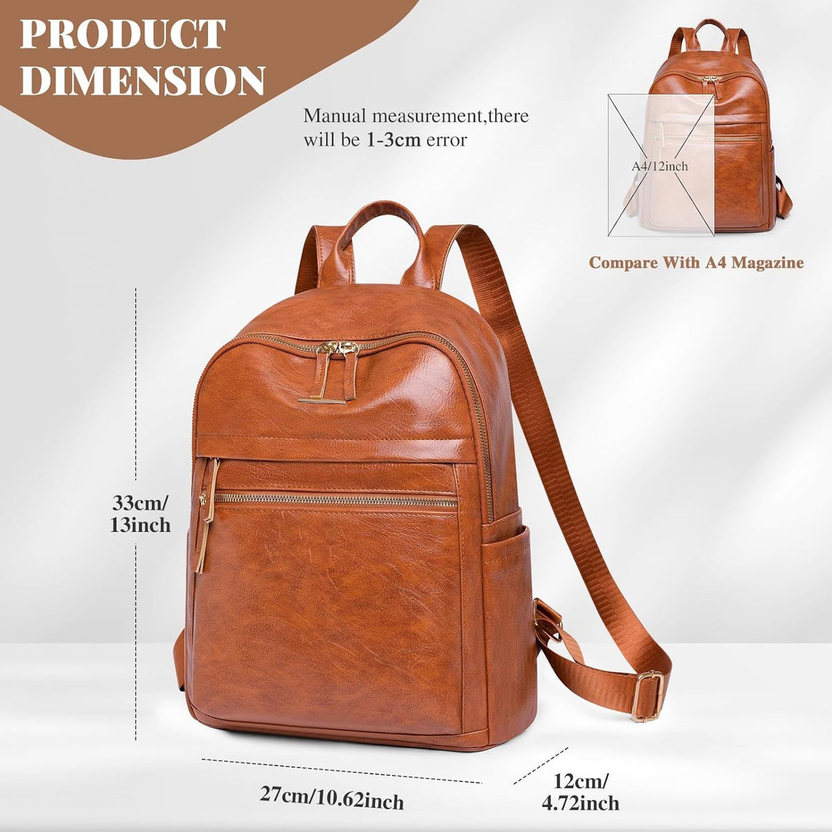 Women Backpack PU Leather Mini Backpack Purse Casual Shoulder Bag Fashion Ladies Daypacks Travel Backpack
