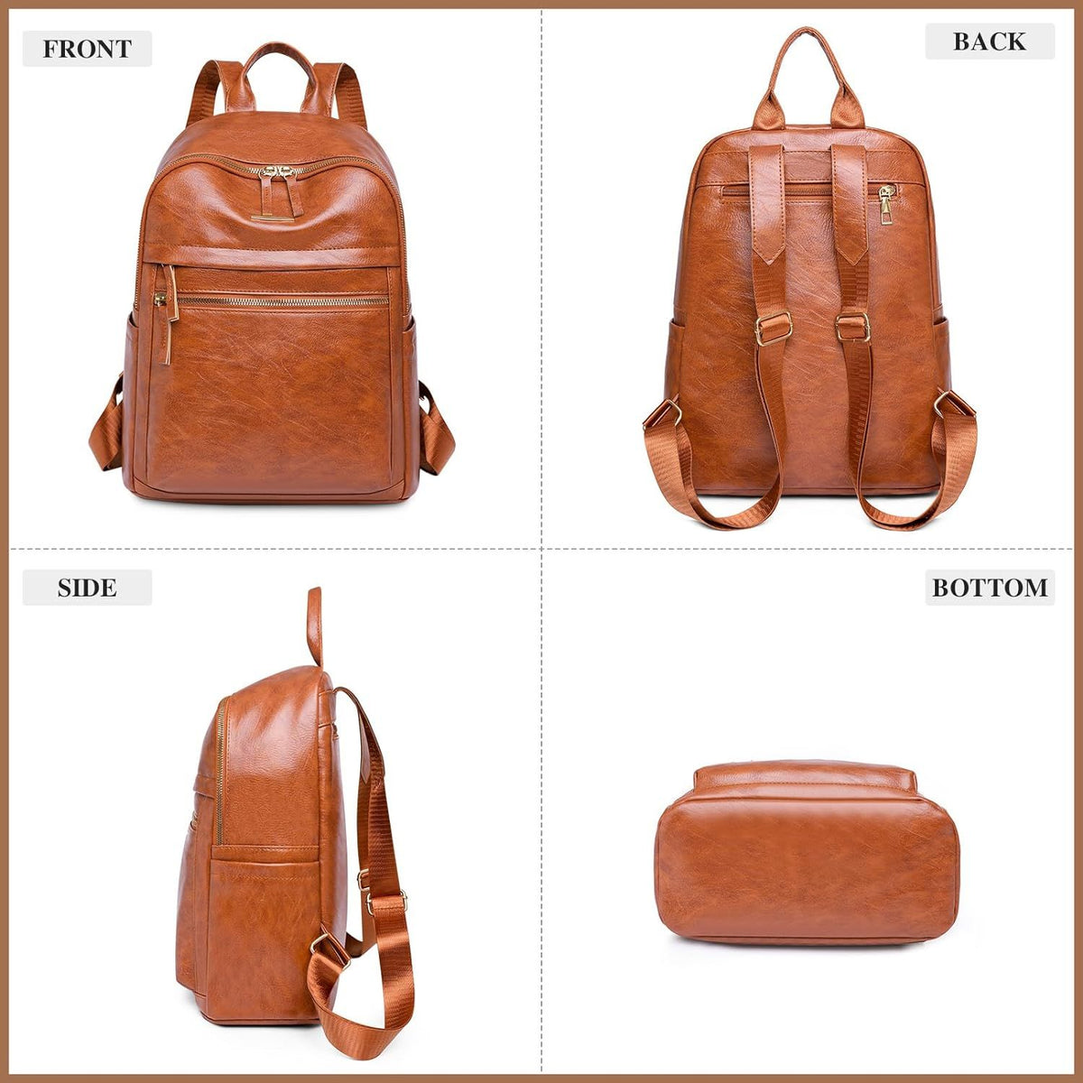 Women Backpack PU Leather Mini Backpack Purse Casual Shoulder Bag Fashion Ladies Daypacks Travel Backpack