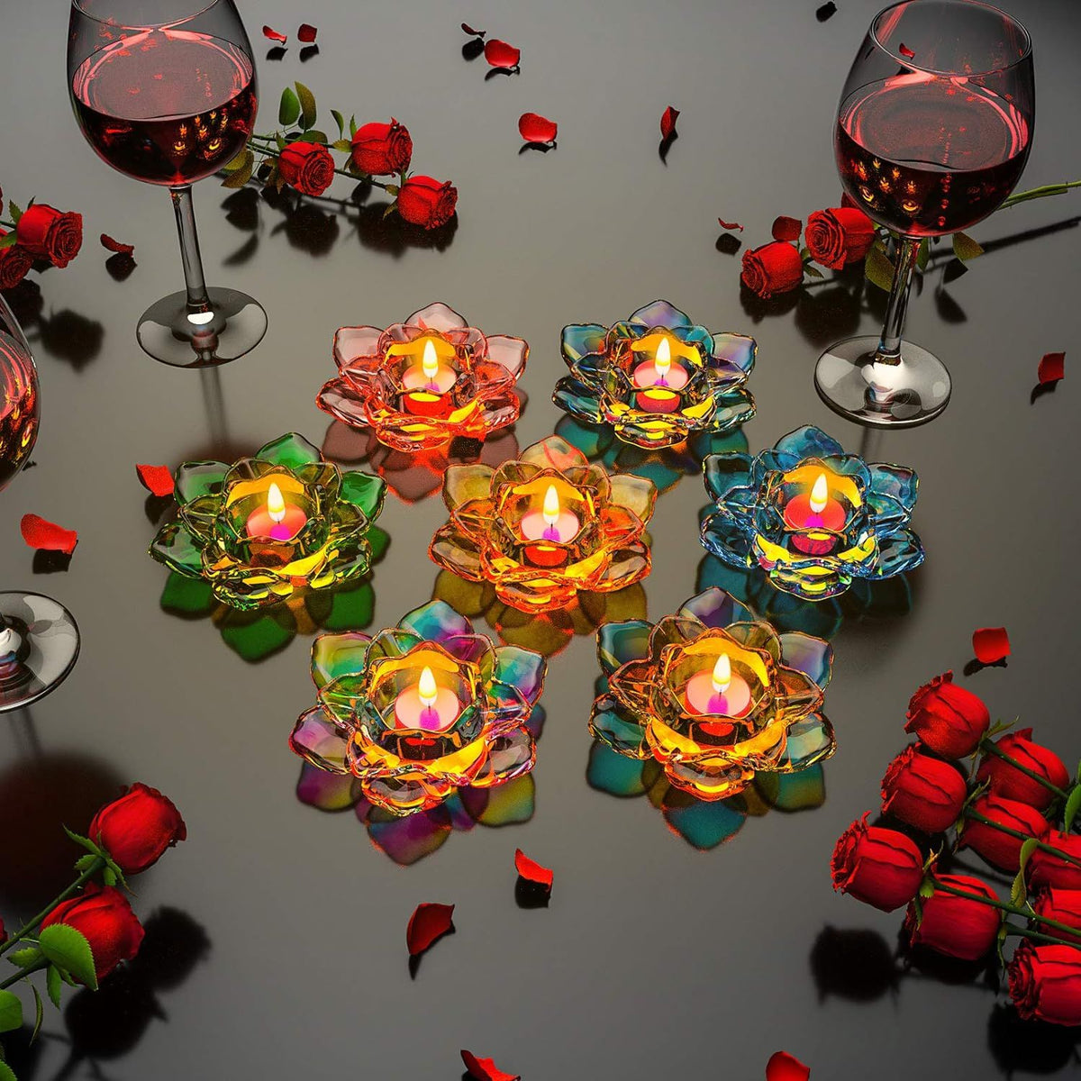 Lotus Tealight Candles Holders Resin Mold, Flower Candlestick Epoxy Casting Silicone Molds for DIY Jewelry Box, Trinket Container