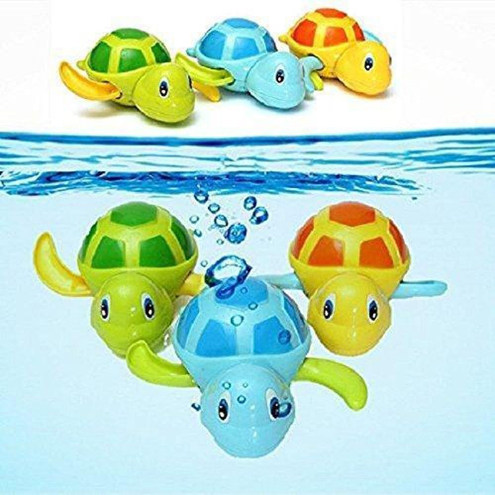 3pcs Bath Swimming Turtle Toy for Baby Toddler, Wind Up Chain Bathing Water Toy, Swimming Bathtub Pool Cute Swimming Turtle Toys