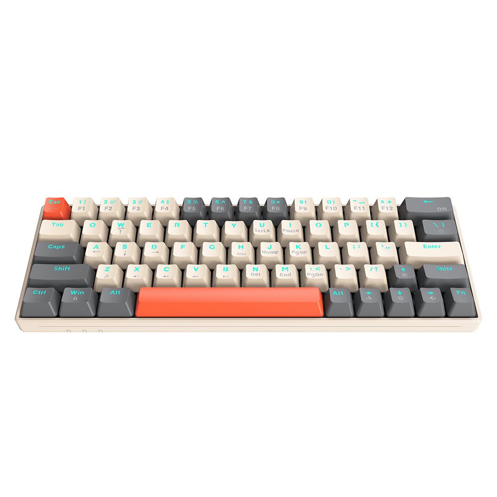 Portable Mechanical Gaming Keyboard, Compact 68 Keys Mini Wired Office Keyboard Office Keyboard  for Win/Mac/PC/Laptop