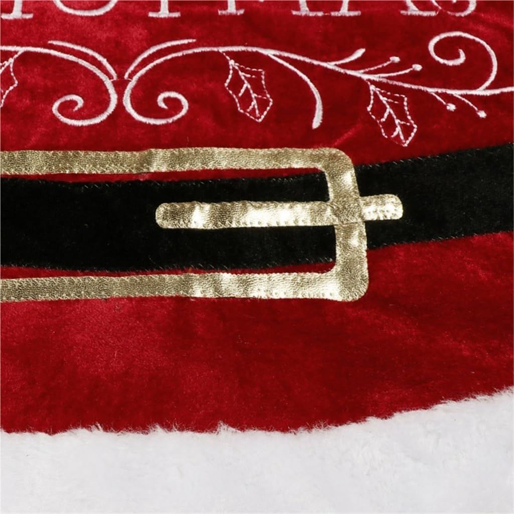 Christmas Tree Skirt Red Velvet Christmas Tree Skirt Christmas Tree Bottom Decoration Apron Christmas Tree Skirt Belt Shape