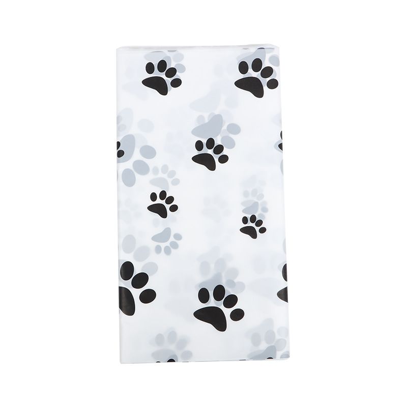 2 Pieces Puppy Paw Print Plastic Tablecloth Disposable Table Cover Puppy Themed Birthday Party Decorations for Dog Party Supplies