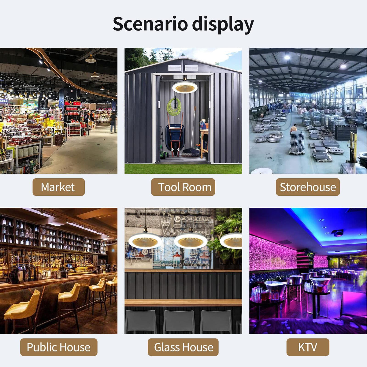 Socket Ceiling Fan with Light & Remote Control - Dimmable Fan Light Bulb Ceiling Fan for RV, Small Rooms & Restaurants