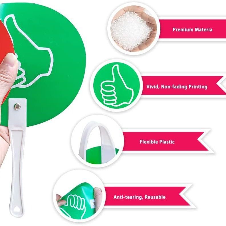 Thumbs UpThumbs Down Paddles for Classroom Voting, Teacher Event Supplies and Auction Signs 24 Packs