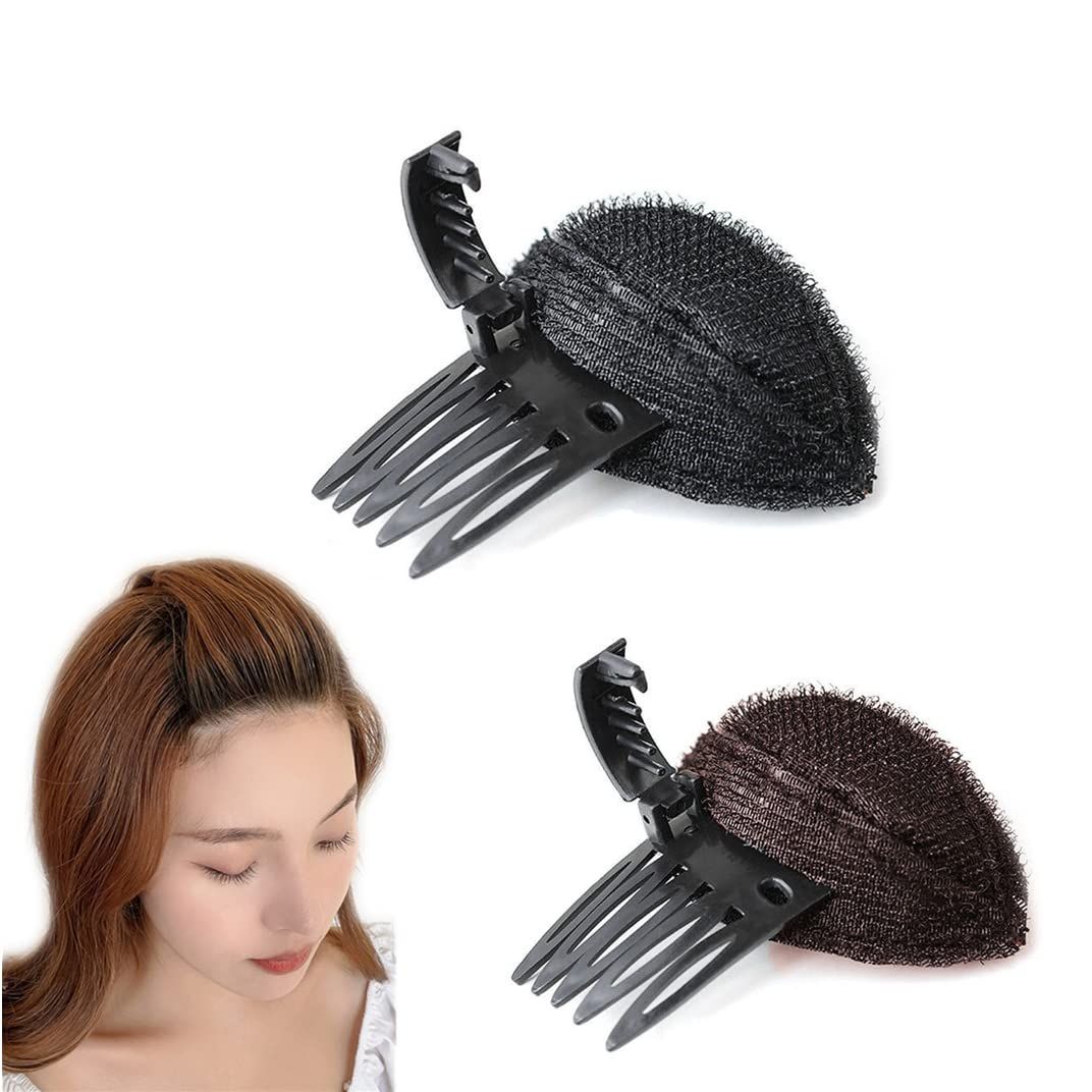2pcs Invisible Fluffy Hair Pad Sponge Hair Bun Clip Maker, Perfect Puff Hair Head Cushion for Women Elegant Hair Tools Headwear