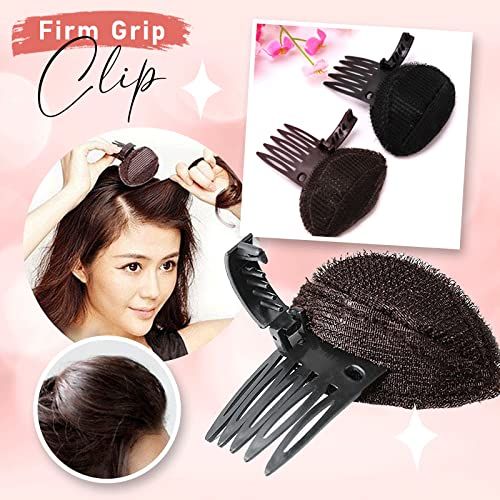 2pcs Invisible Fluffy Hair Pad Sponge Hair Bun Clip Maker, Perfect Puff Hair Head Cushion for Women Elegant Hair Tools Headwear