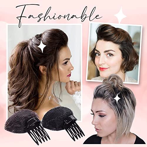 2pcs Invisible Fluffy Hair Pad Sponge Hair Bun Clip Maker, Perfect Puff Hair Head Cushion for Women Elegant Hair Tools Headwear