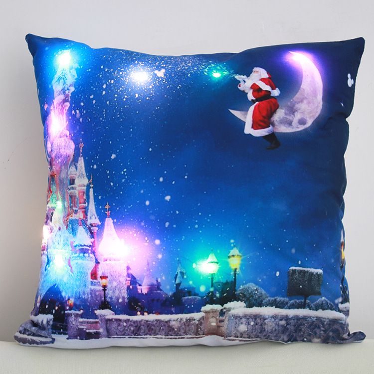 Lantern Christmas Pillow Led Lights Pillowcase Covers Christmas Plush Pillow Case Fall Decor Linen Throw Pillows
