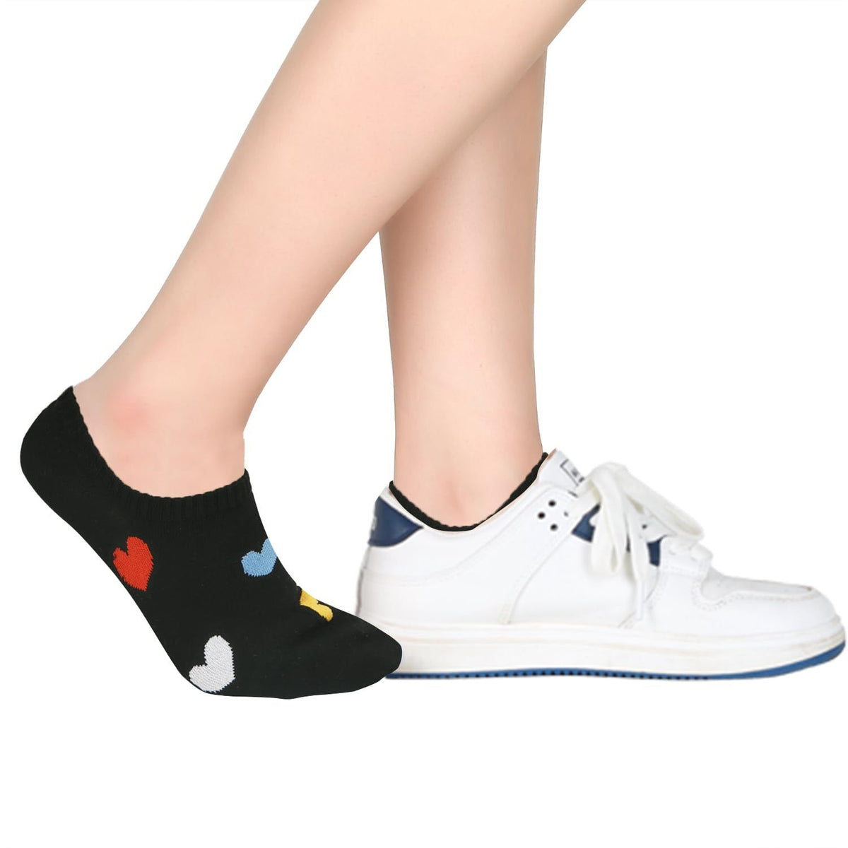 4pcs Womens Cute No Show Socks Girls Funny Floral Animal Patterned Low Cut Socks Novelty Cotton Liner Loafer Socks