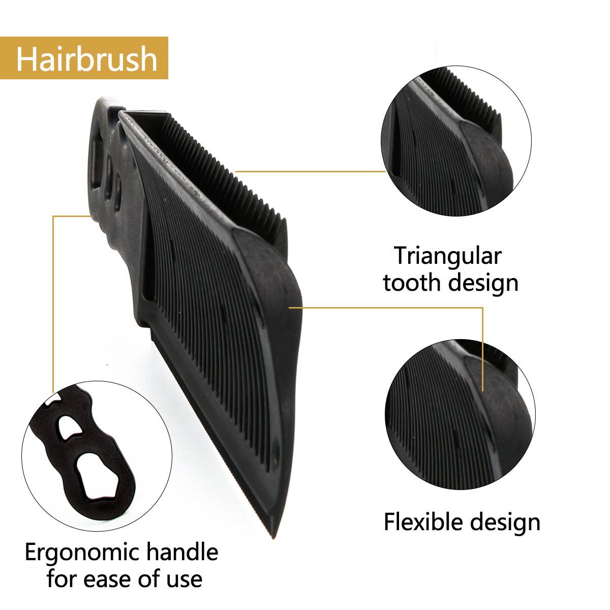 2 Pcs Fade Combs, Professional Hair Cutting Comb Heat Resistant Flat Top Comb Curved Positioning Flat Top Comb, Black