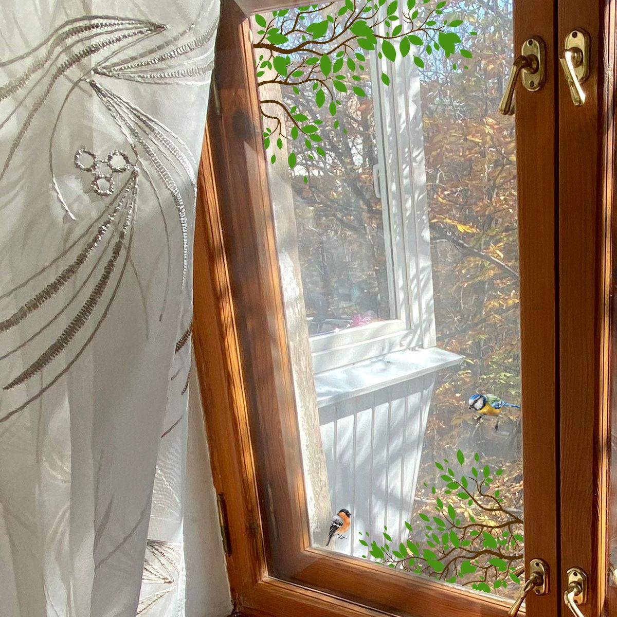 Spring Summer Window Cling Sticker, Wild Flower Window Decal for Home Party Supplies Shop Window Glass Display Decoration