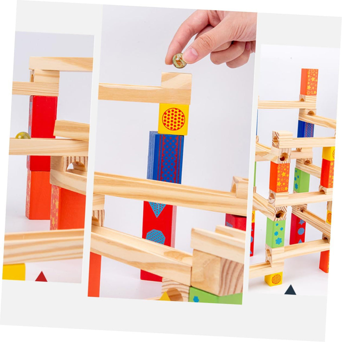 Children Balance Block Toy Building Blocks Toys Wooden Balance Blocks Marble Maze Game Marble Run Toy Maze Block Toy Balance