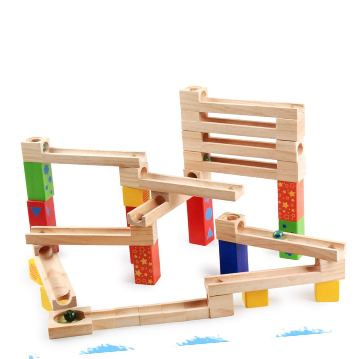 Children Balance Block Toy Building Blocks Toys Wooden Balance Blocks Marble Maze Game Marble Run Toy Maze Block Toy Balance